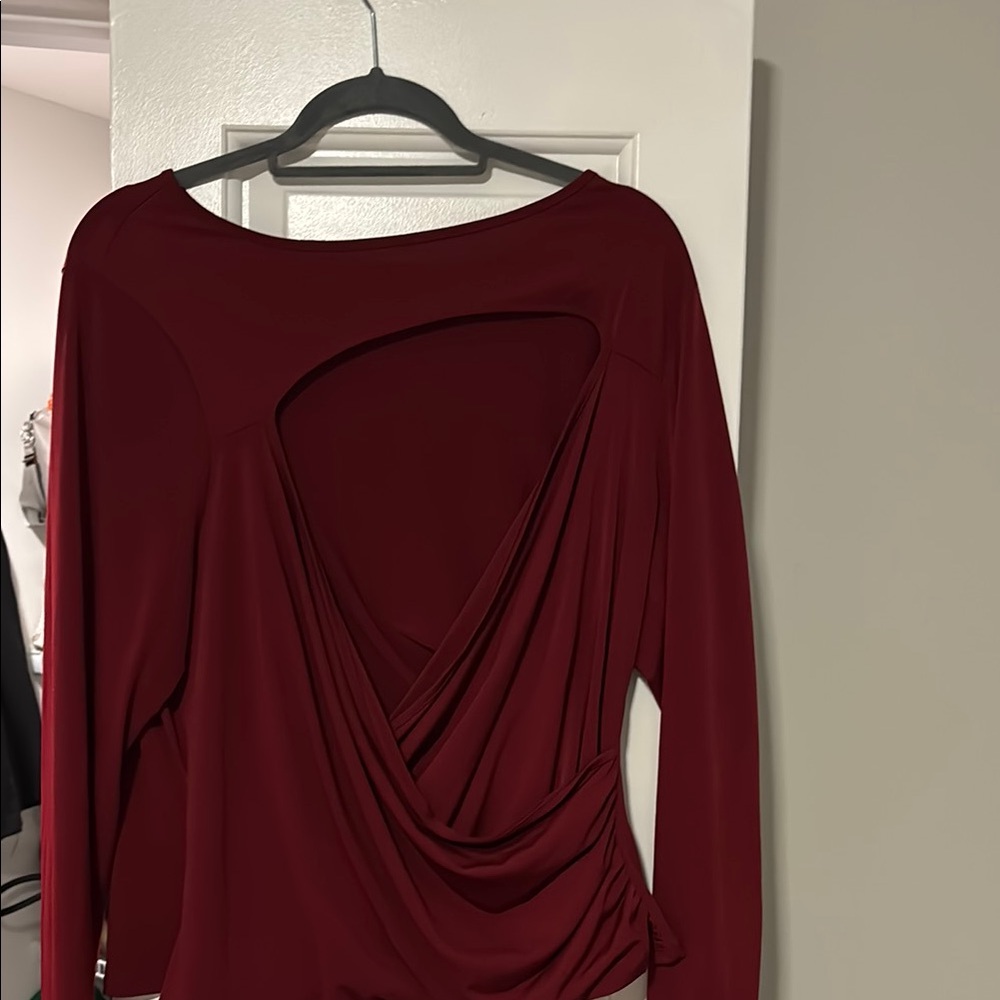 Elegant Burgundy Women's Top